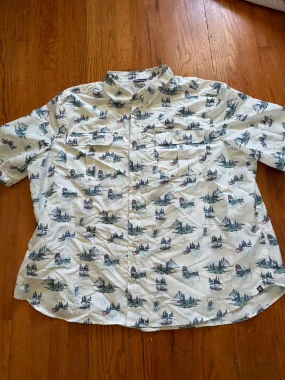 Chaps men's size 4XL button down short sleeve sun protection shirt